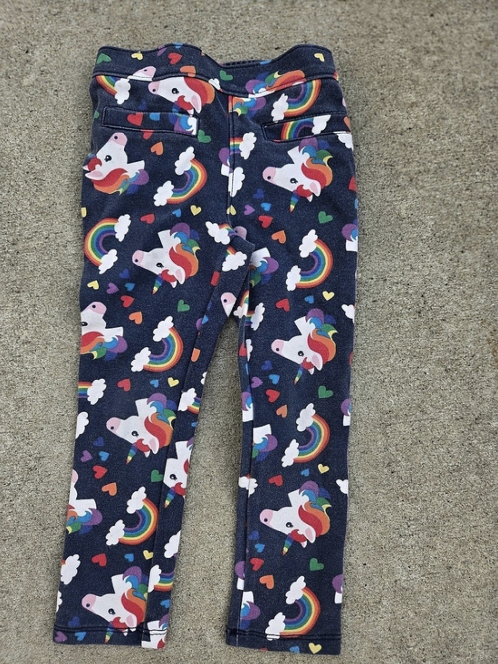 The Children's Place Unicorn Rainbow Leggings Girls Size 3T Like New